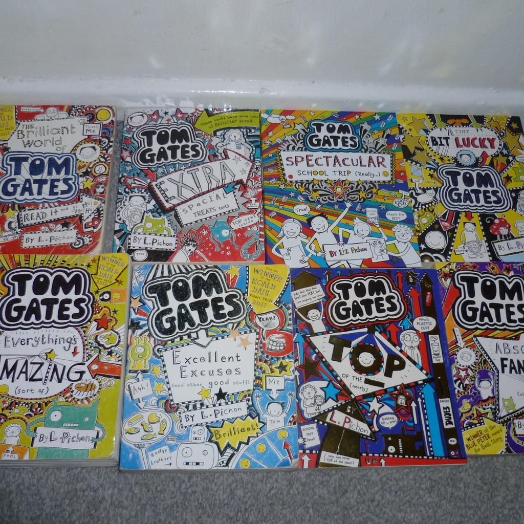 The Brilliant World of Tom Gates and Everything Amazing have been well read (See Photos) but the other 6 are in Immaculate condition.

From a smoke free home.

Collect from Tingley, WF3, near Country Baskets
