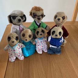 Bundle of 7 Meerkat soft toys, good condition from smoke and pet free home. Cash on collection from Abbots Langley, Hertfordshire.