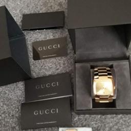 Gucci Watch boxed as new excellent condition. comes with authentication card and book. 

collection only . £1300 cash or bank transfer only. please no more time wasters. 