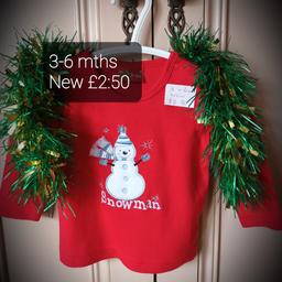 Lovely Christmas clothes for your little ones. Newborn/0-3/3-6mths. Prices and sizes on Photos. Padiham BB12 8SN Can post if required.