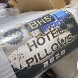 brand new pillows 2 in a pack . very good quality.  can be sold as bulk or individual. plz contact me on 07562708551.