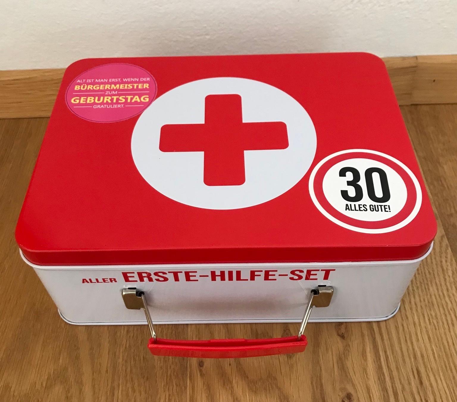 30. Geburtstag -Erste Hilfe Geschenkbox in 5142 Eggelsberg für 5,00 € zum  Verkauf