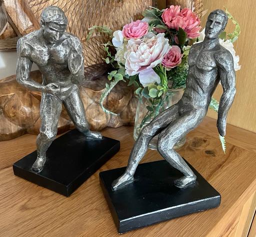 Buy & Sell Nottinghamshire Ashfield - Photos for As NEW Bookends Silver Men Sculptures