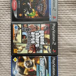 Ratchet and clank 3
Gta san andreas
Need for speed underground 2
Alles zusammen 15 eur