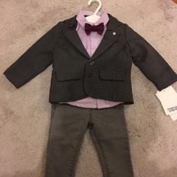 Brand New with Tags
Mamas & Papas Toddler 4 Piece Outfit
blazer , Jeans, Shirt & Bow Tie
( The Jeans we’re worn for a few hours with another outfit, everything else is Brand New)
Retail Price was £50
Only £25