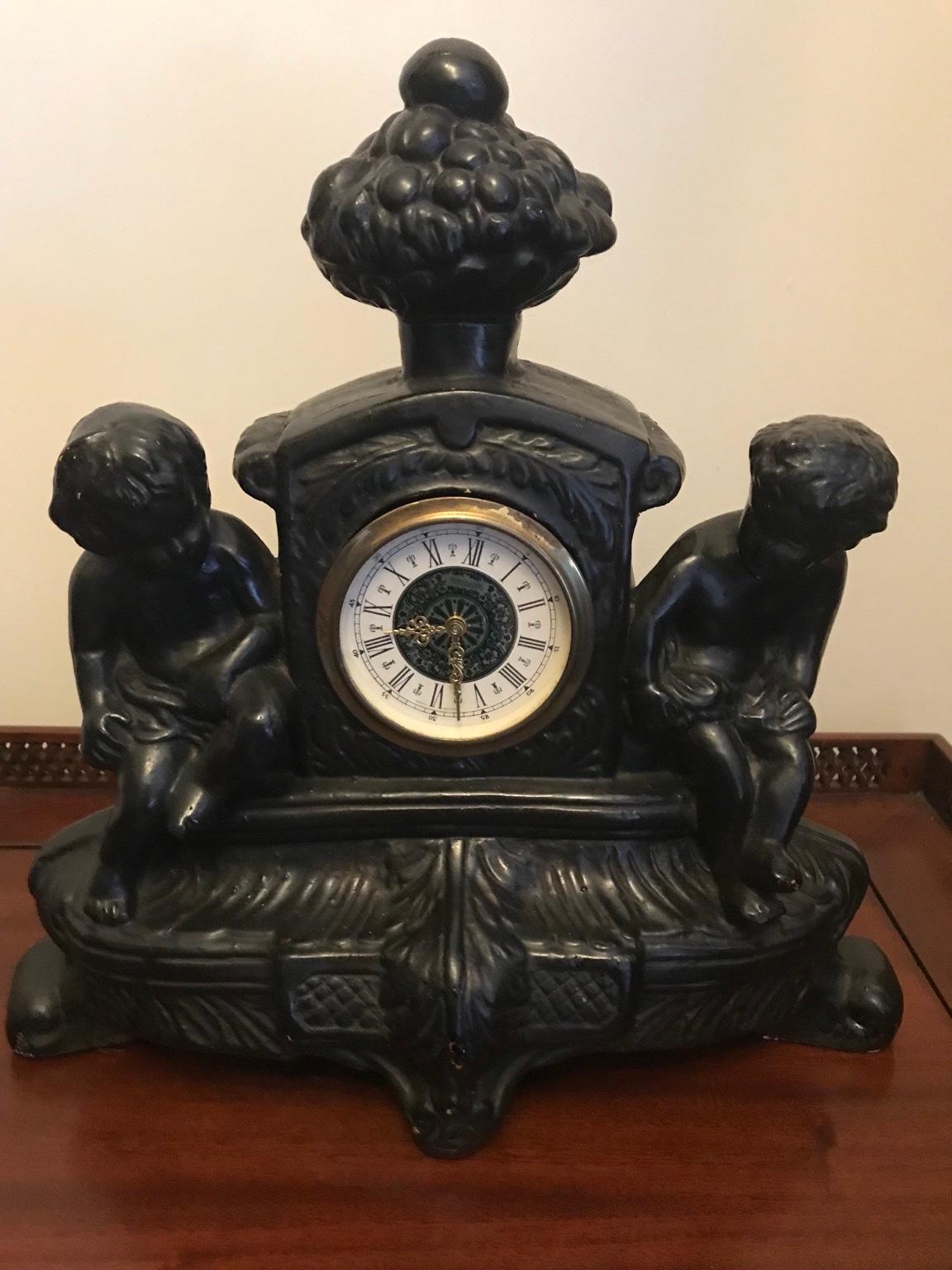 Vintage Mercedes plaster cherub clock in WA2 Orford for £120.00 for ...