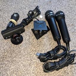 PlayStation cameras and microphones:

-eyetoy usb camera for playstation2 £5
-playstation eye for ps3 £5
-Lioncast Universal USB Microphone Karaoke for PS2,3,4 XBOX ONE £7 each or 2 for £12

Collection from Wolverhampton or delivery can be arranged
