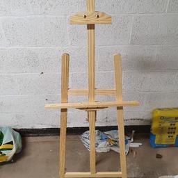 5ft Easel for sale,3 legs, back leg collapses flat for storage, Picture rest height adjustment