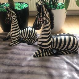 2 wooden zebra figures one is larger than the other in good condition. Price is for both. collection only from s5 thanks