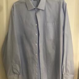 Marks & Spencer’s Men’s thin striped dress shirt brand-new and unworn. Collar size 18 1/2.