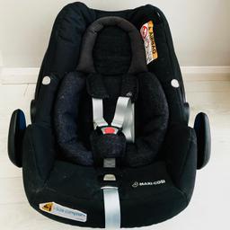 Maxi-Cosi Rock Infant Car Seat - Nomad Black

A safe place for your baby
From birth up to approx. 12 months
From 45 to 75 cm
Maxi-Cosi’s first i-Size compliant baby car seat: the Rock! It has a unique baby-hugg inlay to give your newborn baby a comfy fit.

NOT SUPPLIED - For installation using ISOFIX, you will need an ISOFIX base. Attach the base to your car’s ISOFIX connectors and leave it installed in the car. This way, Rock car seat is snapped onto the base with a simple "click”, every time you need to get in the car. Visual indicators on the base notify you when your Maxi-Cosi car seat is correctly installed and you are ready to "go”. Rock can be installed in combination with the FamilyFix One i-Size base.

Used for 12months but in good condition.

Cash On Collection