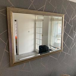 40 inches wide
28inch down

Gold edged mirror

Collection Streetly