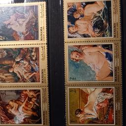 Briefmarken Sammlung aus Manama, Guinea, Ajman, Paraguay und Liberia, 121 Stück, vorwiegend gestempelt, Versand 5 Euro.