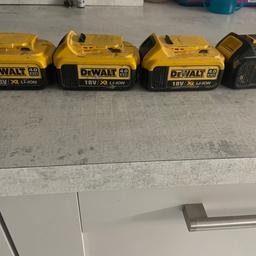 X4 Dewalt 18v 4 ah batteries all hold charge and work fine £80 ono