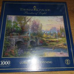 Brand New - Thomas Kinkade - Cobblestone Evening 1000 pieces

Collection Only