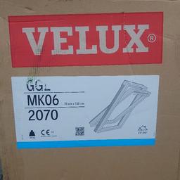 Unopened velux roof window 780mm x1180mm pivot window, white inside finish, box has some wear as been stored in garage and never ended up being used, bought from new and never opened box, any questions feel, these retail for £384 at b and q