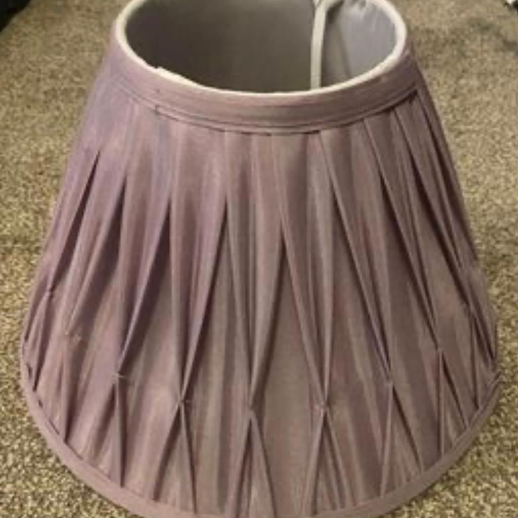 Purple quilted light shade - measurements in pictures.