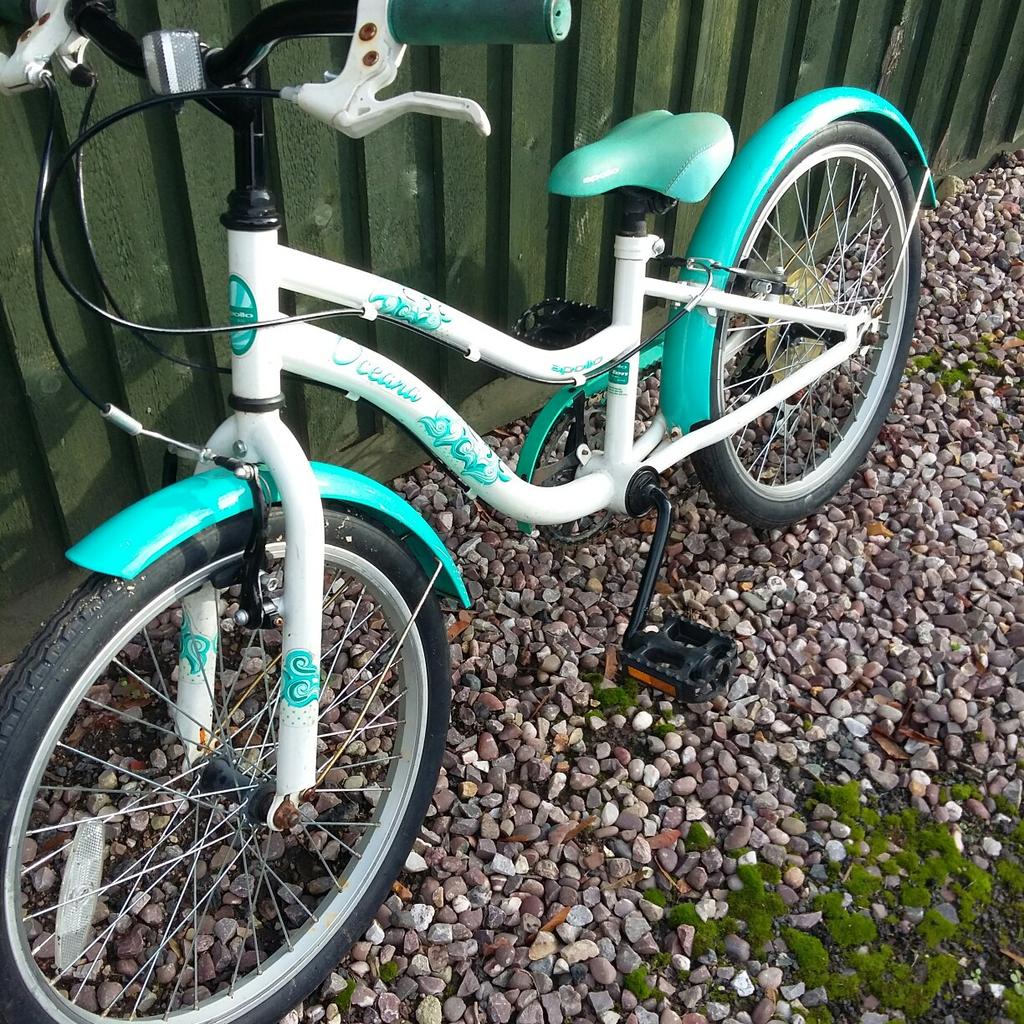 We have an Apollo Oceana child's bike
20" wheels with good tyres
Shimano 6 speed gear system
Would make an ideal Christmas gift
