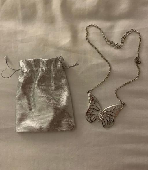 Buy & Sell Surrey Guildford - Photos for White metal butterfly necklace