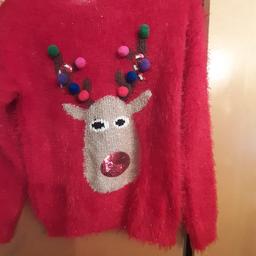 Gorgeous, soft, sparkly Christmas Jumper age 9-10yr. Only worn once. Just washed and from smoke free home.