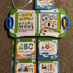 LeapFrog LeapStart Interactive Learning System Green

Sun fading and indents as seen on the pictures.

Level 2 books never been used.

Collection only from S75 5RJ