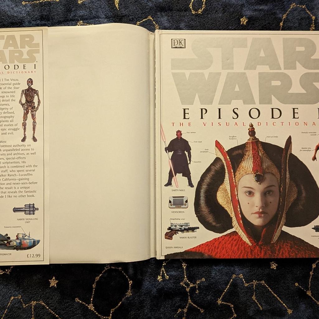 Vintage 1999 star wars episode 1 and revenge of the sith visual dictionary. Great memorabilia piece kept in great condition. Book is near immaculate, the slip cover has sore wear to the edges. Collection or delivery at buyers cost. Offers accepted on multiple items. PayPal, shpock pay and bank transfer accepted.
