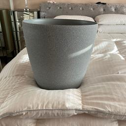 Round Plant Pot With Sandstone Effect grey 20cm. Collection from Orpington BR5 2LR