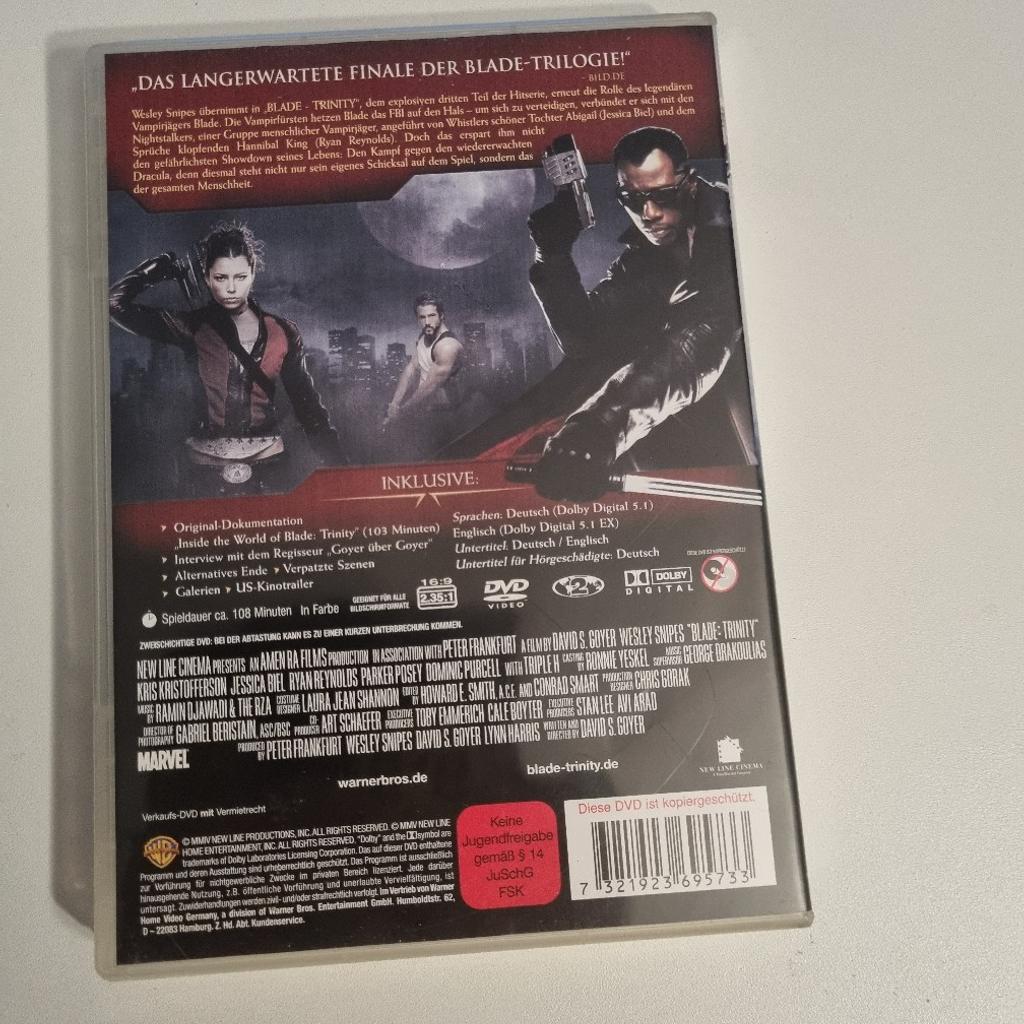Ich verkaufe eine original DVD von Marvels Blade Trinity - Original Kinofassung! 2-Disc Edition!