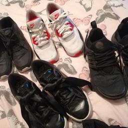 3pairs of nike and 1 puma with spare laces, all still in good condition plenty of life left just been sat in the wardrobe, 2pairs are size 4.5 and 2pairs are size 4 want gone together