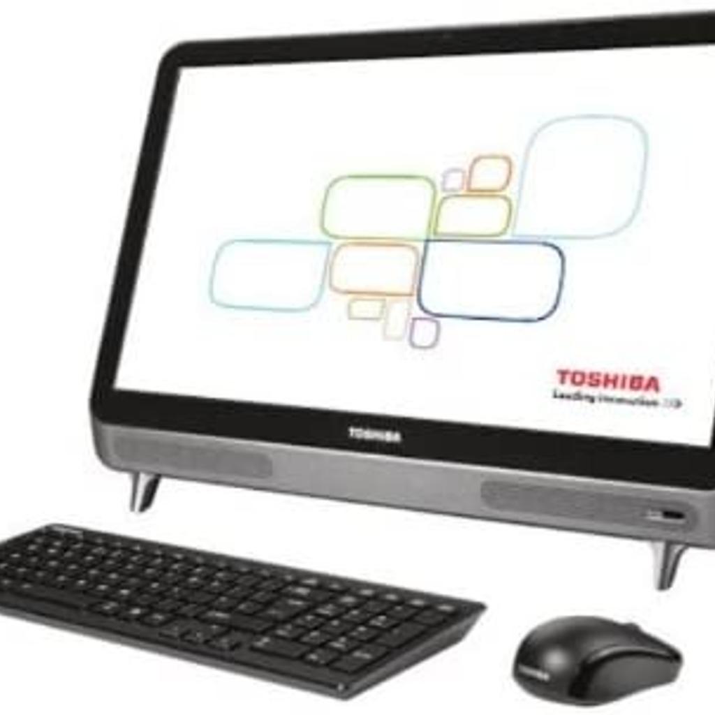 Toshiba LX830 All in One
Processor Intel Core i3,
RAM memory: 8 GB,
Graphics processor: Intel HD Graphics 4000
Intel Core i3
8GB RAM
1TB HDD
Intel HD 4000
23" Touchscreen SCREEN
Windows 10 Pro
- USB 3.0
- SD Card Reader
- DVD/RW
- Webcam
- WI-FI

- HDMI IN FOR EXTERNEL SOURCE LIKE OTHER PC OR GAMING CONSOLE LIKE PS4 XBOX ETC

DVD Super Multi drive (Double Layer)	compatibility : CD-ROM, CD-R, CD-RW, DVD-ROM, DVD-R, DVD-R(DL), DVD-RW, DVD+R, DVD+R(DL), DVD+RW, DVD-RAM
maximum speed : Read: 24x CD-ROM, 8x DVD-ROM/ Write: 24x CD-R, 4x CD-RW, 10x HS CD-RW, 24x US CD-RW, 8x DVD-R, 6x DVD-R (Double Layer), 6x DVD-RW, 8x DVD+R, 6x DVD+R (Double Layer), 8x DVD+RW, 5x DVD-RAM
type : DVD Super Multi (Double Layer) drive

Display	size : 58.4cm (23.0")
type : Toshiba TruBrite® Full HD TFT High Brightness touchscreen display with LED backlighting, 16 : 9 aspect ratio
internal resolution : 1,920 x 1,080