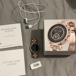 Michael Kors smart watch MKT5066 in excellent working condition comes with glass screen protector which is already on the watch, charger, box and manual!

I can deliver if local with 5miles for free or I will post using Hermes so you will get a tracking number!