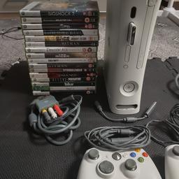 XBOX 360 Bundle with Games, 2 Controllers & all leads.
Full working order.
Collection Only