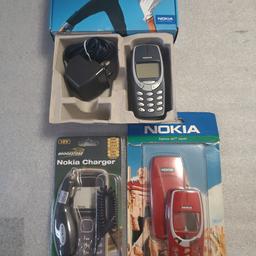 Original Nokia 3310 with all Original Nokia Accessories.
Nokia Charger, Nokia Travel Charger, Nokia Xpress On Red Cover.
Excellent Condition
Unlocked to all networks
Great Vintage Mobile Phone.
Collection Only.
