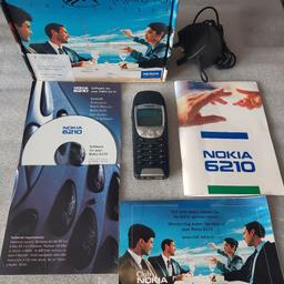 Vintage Nokia 6210
Original Box
Original Charger.
Nokia CD ROM & User Guide.
Excellent condition.
Collectible Mobile Phone.
Unlocked to all networks.
Collection Only