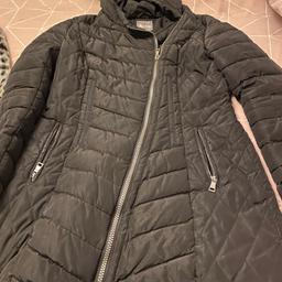 ladies padded black coat from next size 12.Good condition.