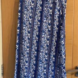 Blue Floral H&M Maxi Skirt