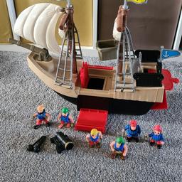 Kids toy pirate ship.
X6 pirates
Shooting canon
Collection childwall.
Selling other toys.