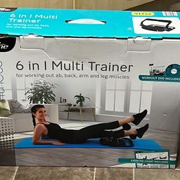 Brand new.
Unused.
See pics above for how to use.

-For working out abs, back, arm and leg muscles
-Control dial for adjusting intensity
-Helps maintain optimal form
-Sturdy and lightweight
-Foldable for space saving storage

£20 no offers