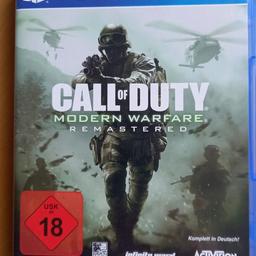 Verkaufe das Spiel Call Of Duty Modern Warfare remastered für die PS4.  Wurde 2 mal durchgespielt. Spiel und Disk läuft einwandfrei und ohne Probleme