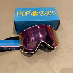 Verkaufe Skibrille von Pop Eyes mit einem total guten Glas für Sonne und Schlechtwetter. Leider ist sie mir etwas zu groß. NP 120€