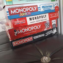 All complete, no missing pieces, Monopoly Game Boards Bundle, collection only thanks