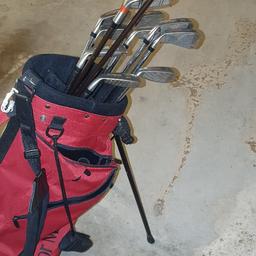 Wilson Fat Shaft Golf Clubs 3 to 9 and Sand & Pitching Wedge.
Plus Taylor Made Firesole 5 Wood and 12° Driver (Excellent clubs for a beginner or a seasoned player)
In good condition and well looked after.
Also, as a bonus, you get a Taylor Made Golf carry bag.
Make me a reasonable offer if you're interested.