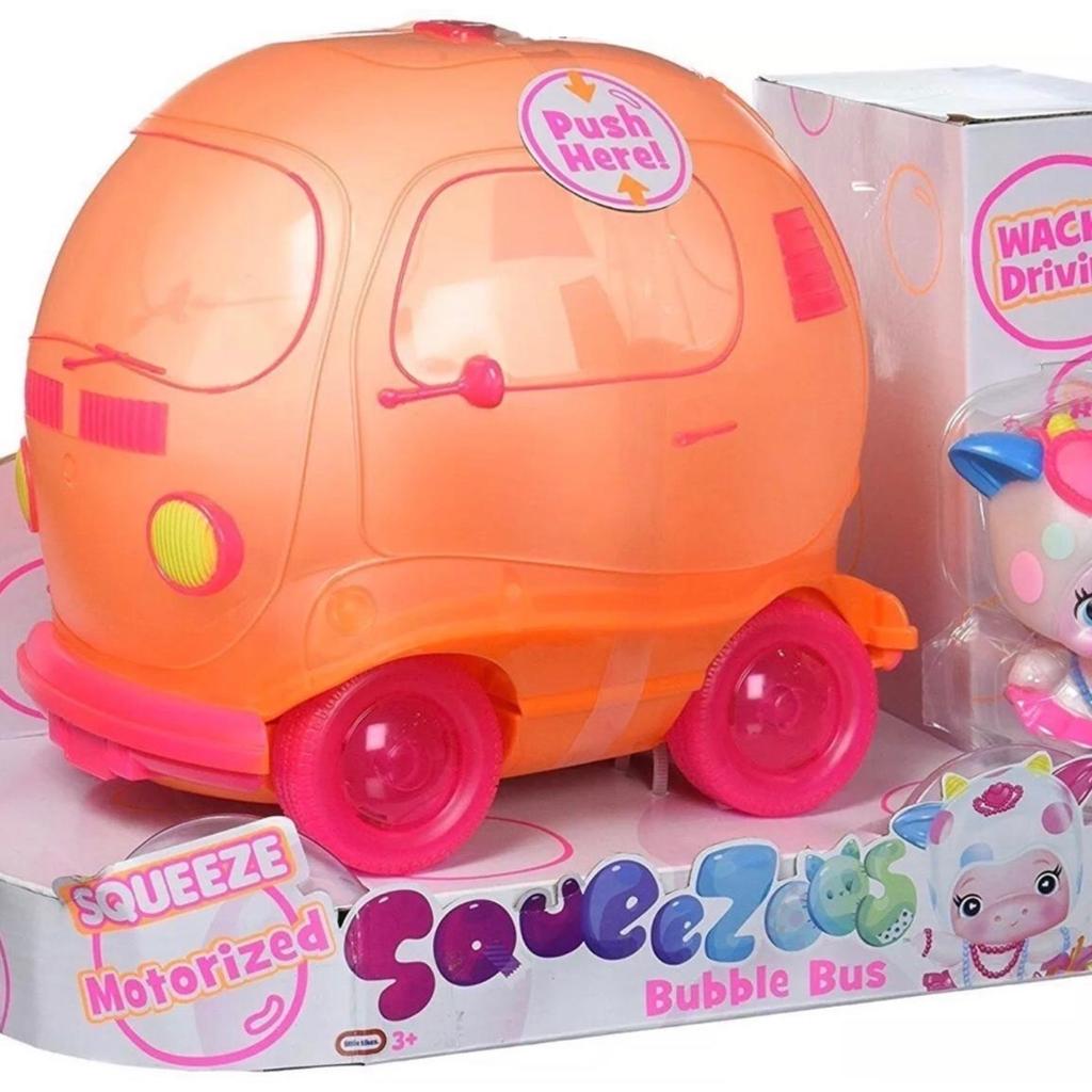 Squeezoos bubble bus with deals exclusive character squeeze doll