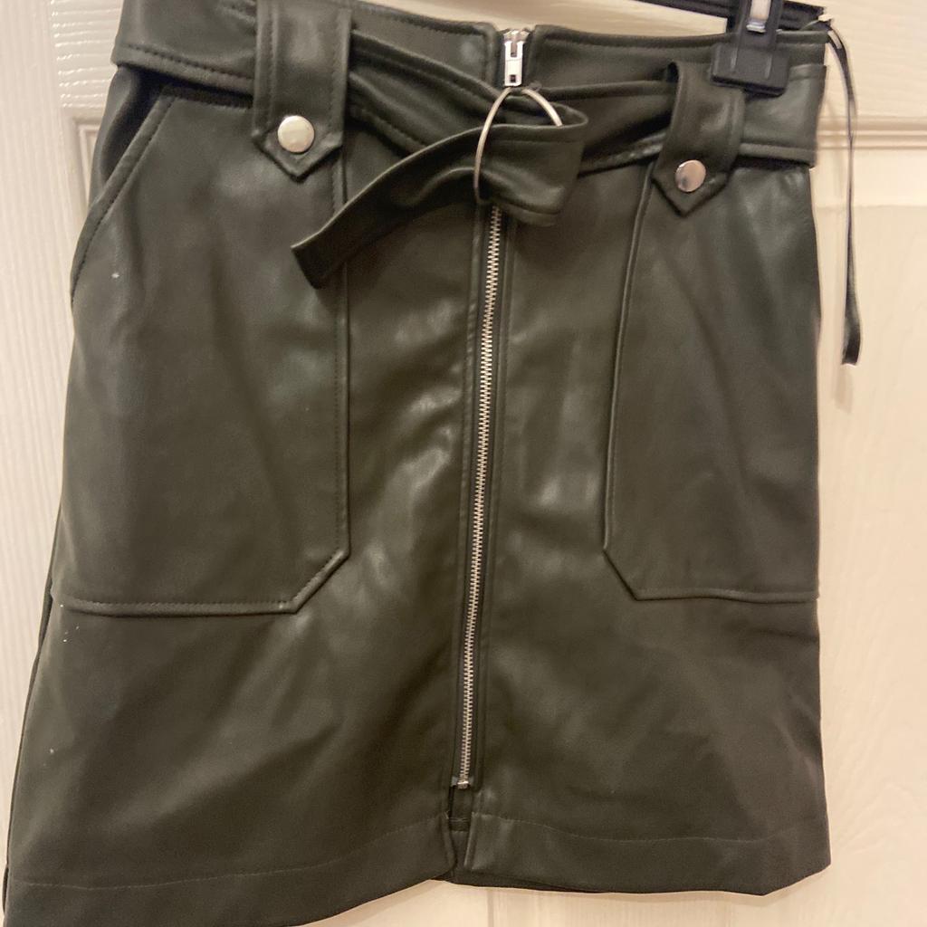 Green leather skirt not worn