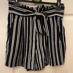 Higher waisted striped shorts good condition worn twice