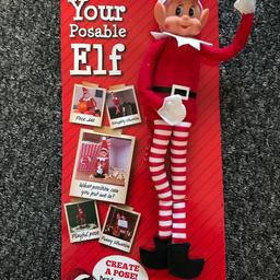 Brand new posable elf on the shelf with bendy arms & legs