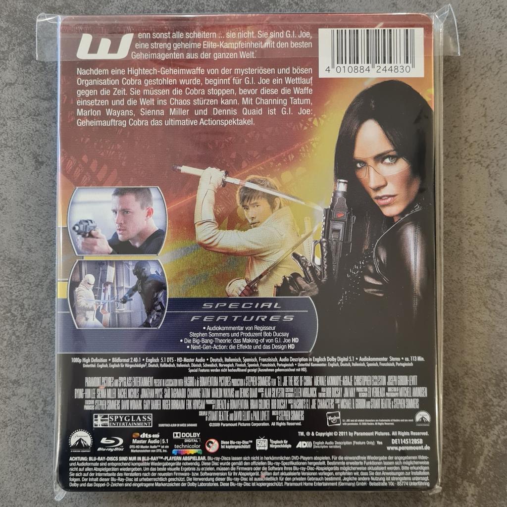 G.I. Joe - Geheimauftrag Cobra

Channing Tatum

Blu ray Steelbook

Gebraucht ACHTUNG ⚠️ Dellen
(Disc ist Top)

Versand gegen Aufpreis möglich

Kein Tausch !!!