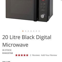 Digital Microwave from Russell Hobbs
800w power
20L capacity
Like New

Available on Russells Hobbs site £95
Available on Amazon site £85

Selling as we no longer need it
Collection only