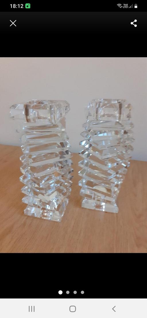 Buy & Sell West Midlands Birmingham - Photos for Candlesticks x 2 - glass