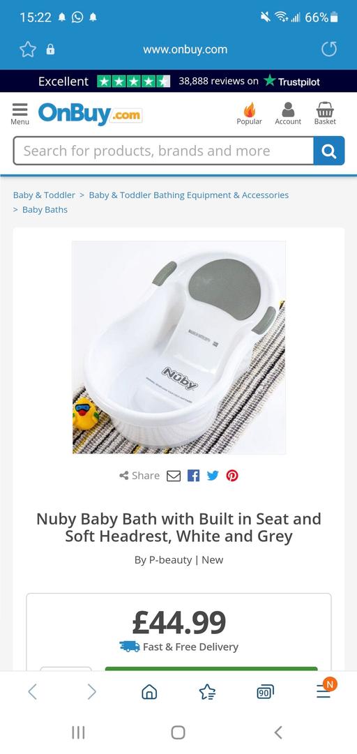 Buy & Sell South East London Abbey Wood - South East London - Photos for Nuby baby bath